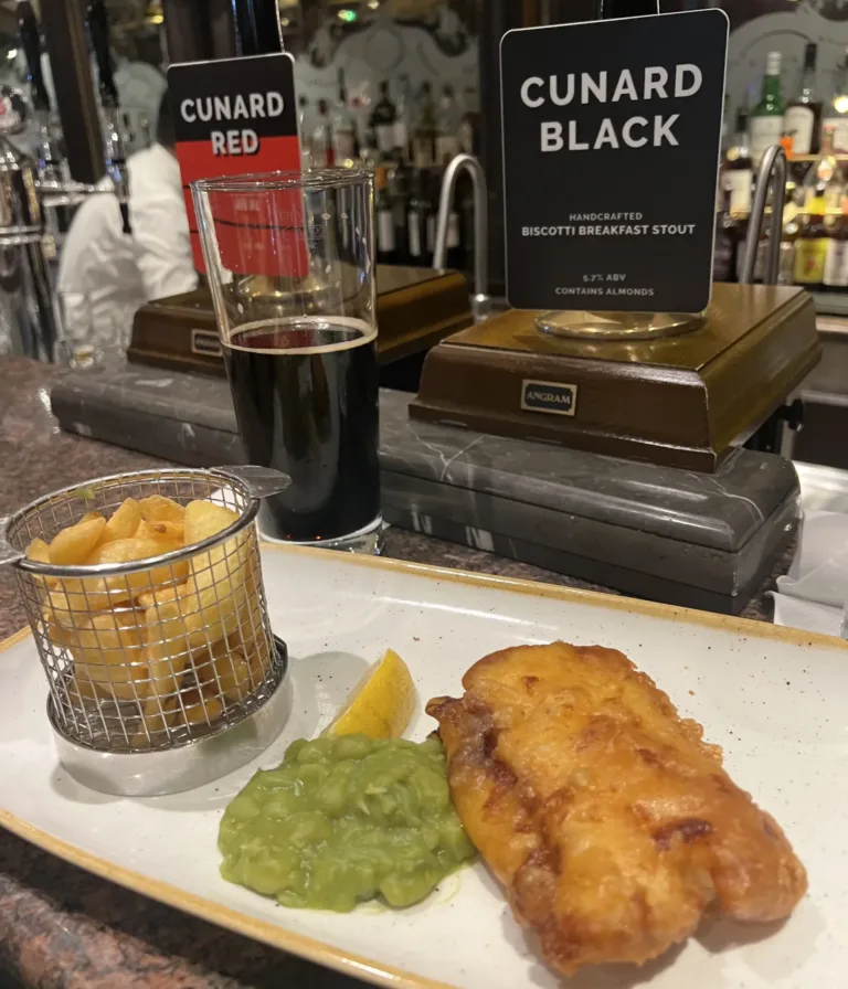 Cunard fish and chips